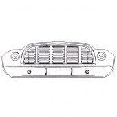 MCR31.18.00.00 Front panel with with integral grill for Mini Van and Mini Pick-up models Mk1 '60-'64