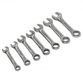 S01190 - Sealey 7pc Stubby Combination Spanner Set 