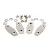 SMB09 Mini door mounting plates in stainless steel for both doors with the internal type hinges.