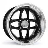 7 x 13 Mamba Wheel - Black/Polished rim