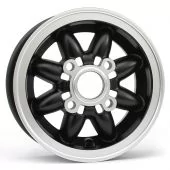Rose Petal Alloy Wheel - Matt Black with Machined face 4.75 x10"