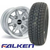 4 6" x 10" silver Ultralite alloy wheel and Falken FK07-E tyre package