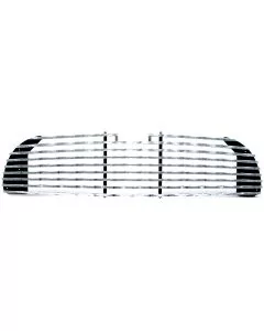 14A7299 Austin Mini Mk1 grille finished in chrome with a wavy pattern in the grille slats.