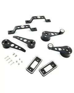 Cooper Alloy Billet Door Furniture Kit - Black