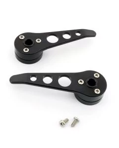 Cooper alloy billet door openers - black for Classic Mini