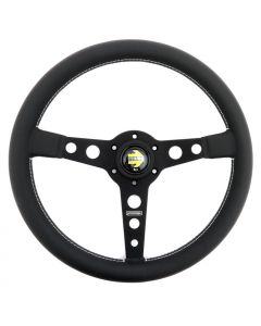 MOMO Prototipo Dished steering wheel - Black with Black Spokes - 350mm