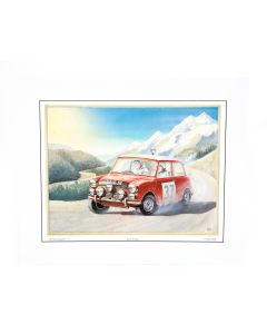 Paddy Hopkirk - 1964 Monte Carlo 33 EJB on the Home Straight Print - Signed by Paddy Hopkirk 