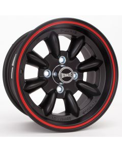 6 x 13 Ultralite Mini Wheel - Black with Red Pin Stripe