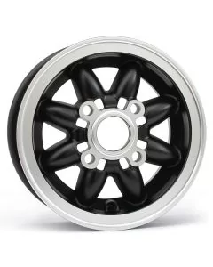 Rose Petal Alloy Wheel - Matt Black with Machined face 4.75 x10"