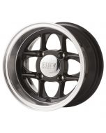 6 x 10 Mamba Wheel - Black/Polished rim