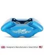 Blue 7.9'' Mini Sport Vented 4 Pot Alloy Calipers