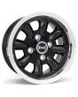 5.5" x 12" black/polished rim Ultralite alloy wheel