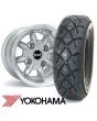 6" x 10" silver Ultralite alloy wheel and Yokohama A032 tyre package