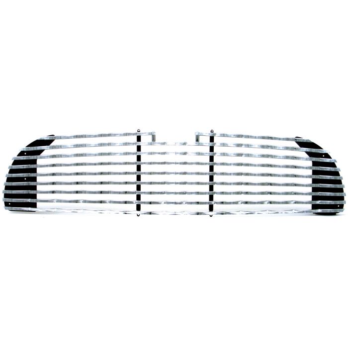 14A7299 Austin Mini Mk1 grille finished in chrome with a wavy pattern in the grille slats.