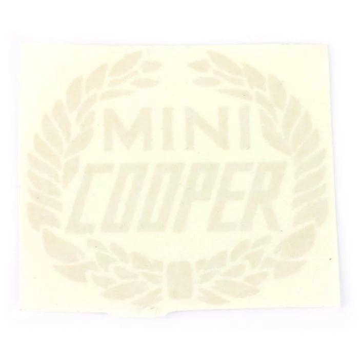 Mini Cooper Wreath Laurel Decal - Silver 