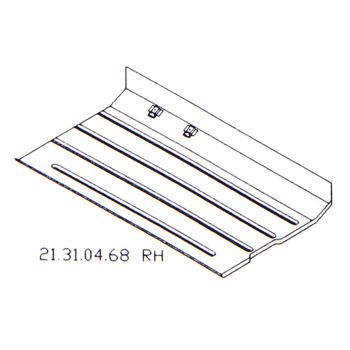 MCR11.31.04.68 RH Floor Panel Rear 1/4 with Full inner sill - Mini Mk1-5
