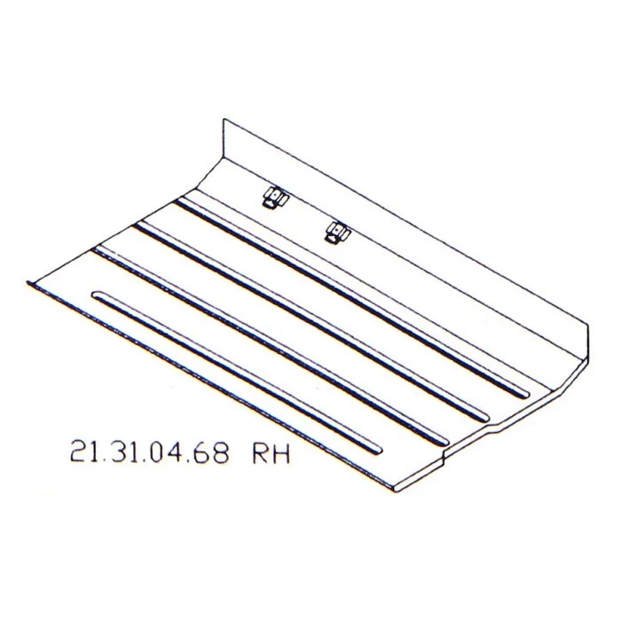 MCR11.31.04.68 RH Floor Panel Rear 1/4 with Full inner sill - Mini Mk1-5