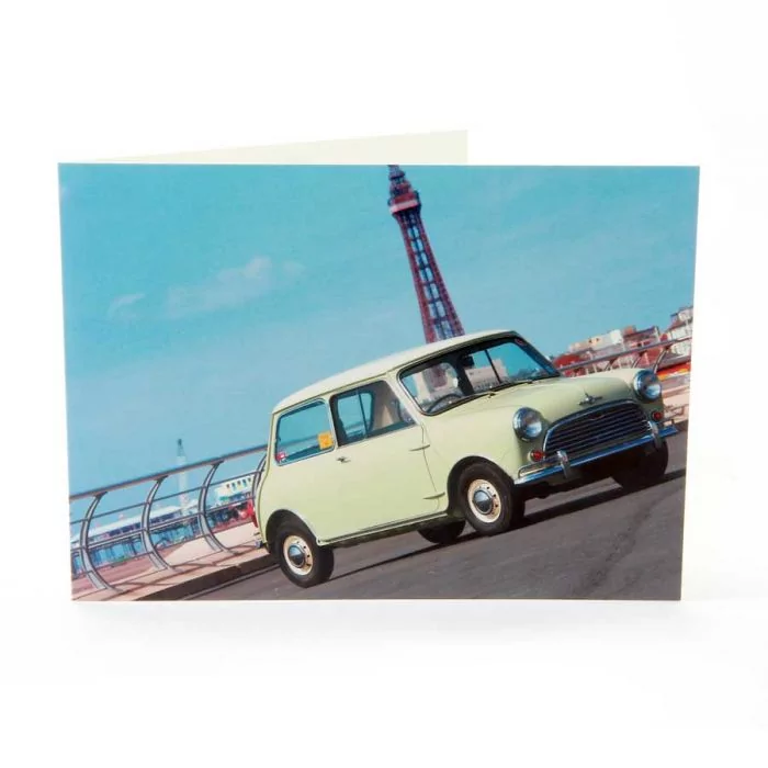 Greetings card featuring a 1970 MK1 Morris Mini Cooper S 