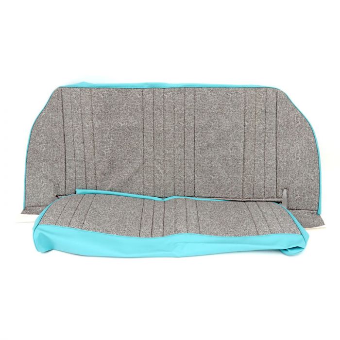 Fleck Powder Blue - Rear Seat Cover Kit - Mini 1959