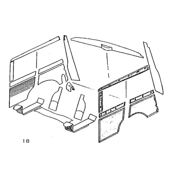 Interior Panel Kit - Rear - Mini Traveller 60-62