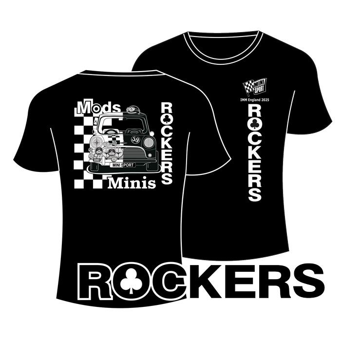 Rockers Black Tshirt - Mods and Rockers Mini design - IMM2025 