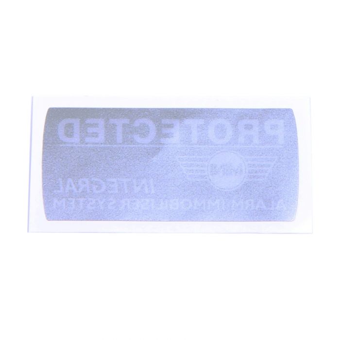 'Alarm Protected' window sticker for Classic Mini 