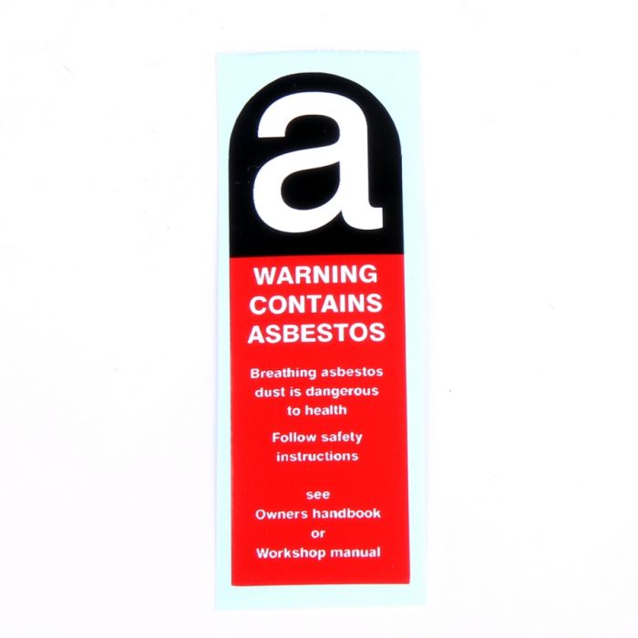 Asbestos sticker for Classic Mini 