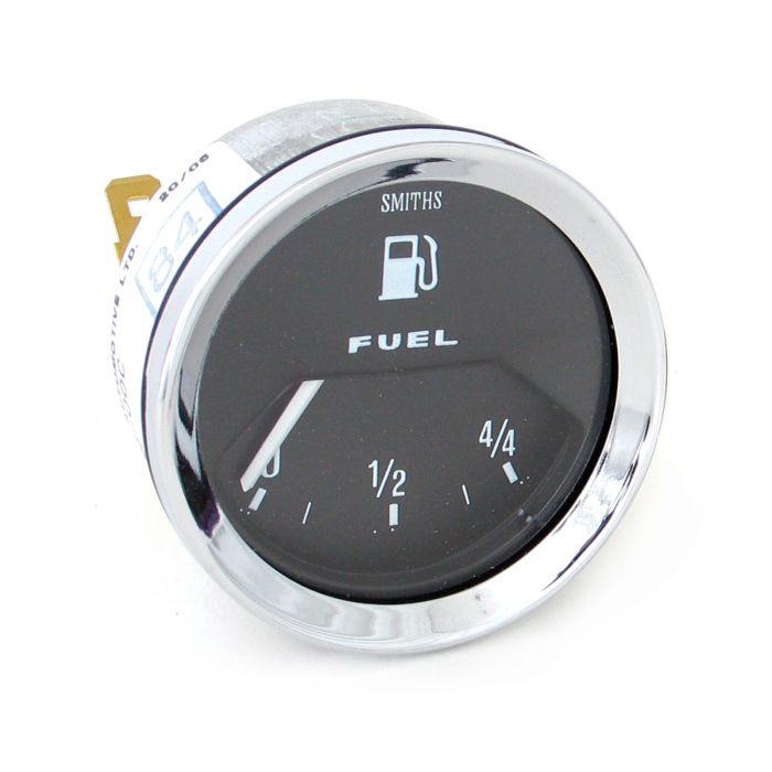 Smiths Fuel Gauge - Black face with Chrome Ring 