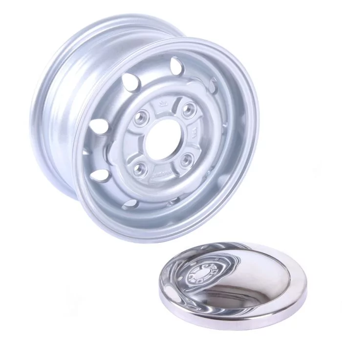 4.5" x 10" Mini Cooper S replica alloy wheel finished in silver