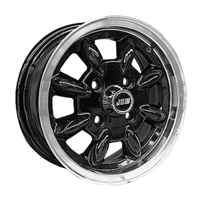 5 x 12 Minilight Wheel - Black/Polished Rim