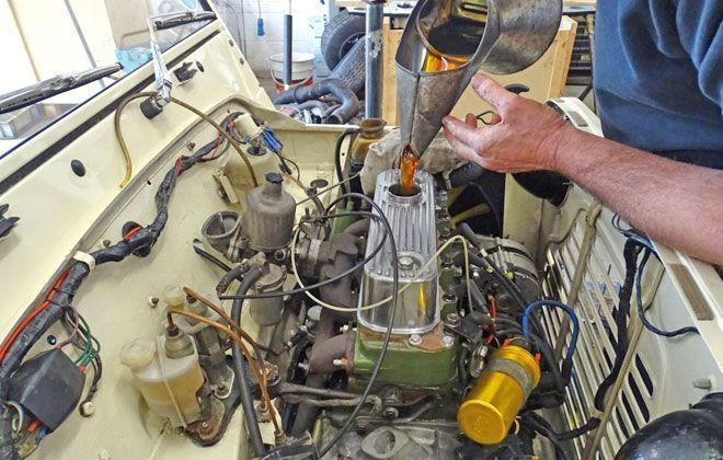 Classic Mini Oil Change